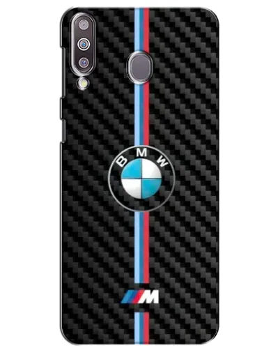 Чехол для Samsung Galaxy M30 (M305) с картинкой «Эмблема BMW и карбон»