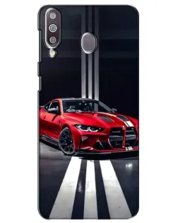 Чехол для Samsung Galaxy M30 (M305) с картинкой «Красная BMW на дороге»