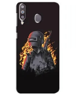 Чехол для Samsung Galaxy M30 (M305) с картинкой «PUBG — огненный силуэт»