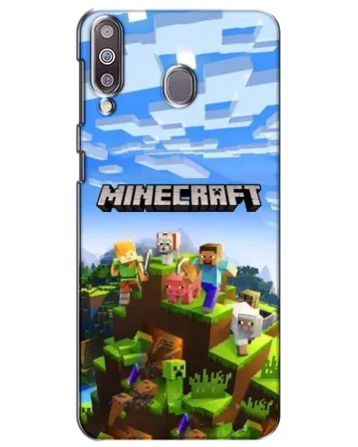 Чехол для Samsung Galaxy M30 (M305) с картинкой «Minecraft классический мир»