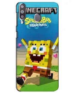 Чехол для Samsung Galaxy M30 (M305) с картинкой «Губка Боб Minecraft»