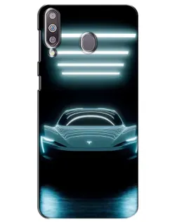 Чехол для Samsung Galaxy M30 (M305) с картинкой «Tesla в неоне»