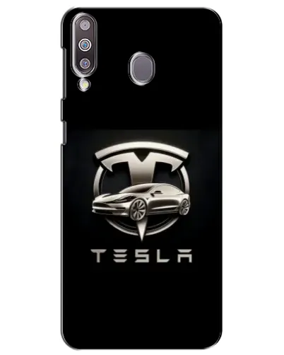 Чехол для Samsung Galaxy M30 (M305) с картинкой «Tesla — серебристое авто» Чехол для Samsung Galaxy M30 (M305) с картинкой «Tesla — серебристое авто»
