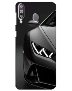 Чехол для Samsung Galaxy M30 (M305) с картинкой «Lamborghini фары детализация»