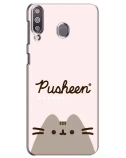 Чехол для Samsung Galaxy M30 (M305) с картинкой «Pusheen логотип»