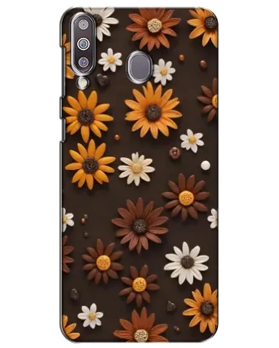Чехол для Samsung Galaxy M30 (M305) с картинкой «Узор из маленьких подсолнухов»