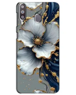 Чехол для Samsung Galaxy M30 (M305) с картинкой «Белый цветок и золотой флюид» Чехол для Samsung Galaxy M30 (M305) с картинкой «Белый цветок и золотой флюид»