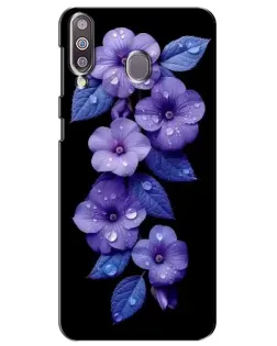 Чохол для Samsung Galaxy M30 (M305) з картинкою «Фіолетові квіти з росою»