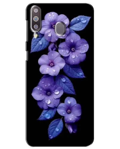 Чехол для Samsung Galaxy M30 (M305) с картинкой «Фиолетовые цветы с росою»