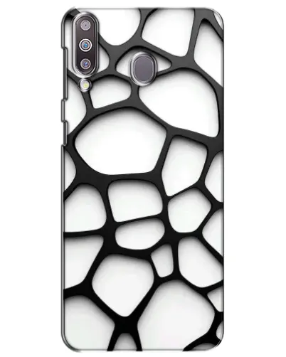 Чохол для Samsung Galaxy M30 (M305) з картинкою «Біла об'ємна сітка»