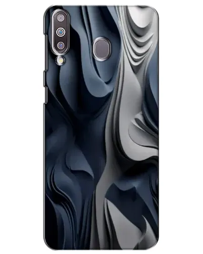 Чохол для Samsung Galaxy M30 (M305) з картинкою «Об'ємні сині складки»