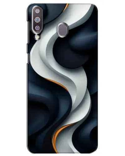 Чохол для Samsung Galaxy M30 (M305) з картинкою «Об'ємні чорно-білі стрічки»