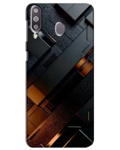 Чохол для Samsung Galaxy M30 (M305) з картинкою «Чорні геометричні блоки»