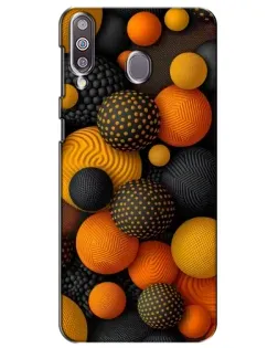 Чохол для Samsung Galaxy M30 (M305) з картинкою «Об'ємні помаранчеві сфери»
