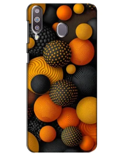 Чохол для Samsung Galaxy M30 (M305) з картинкою «Об'ємні помаранчеві сфери»