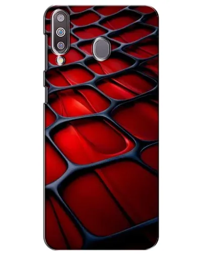 Чохол для Samsung Galaxy M30 (M305) з картинкою «Червона глянцева сітка»