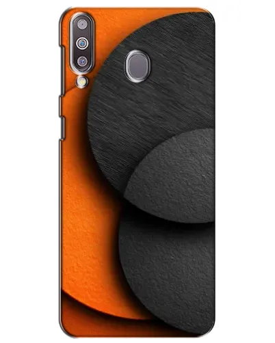 Чохол для Samsung Galaxy M30 (M305) з картинкою «Геометрія помаранчевих кіл»