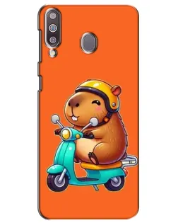 Чехол для Samsung Galaxy M30 (M305) с картинкой «Капибара на скутере»