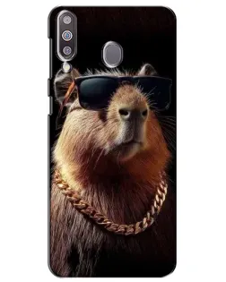 Чехол для Samsung Galaxy M30 (M305) с картинкой «Капибара золотая цепь»