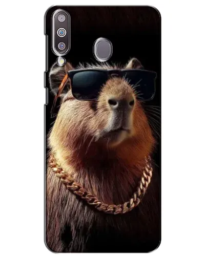 Чехол для Samsung Galaxy M30 (M305) с картинкой «Капибара золотая цепь»