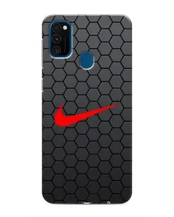 Чехол для Samsung Galaxy M30s (M307) с картинкой «Nike — карбоновая сетка»