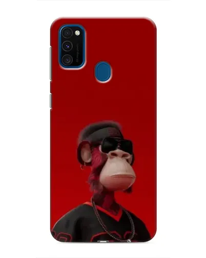 Чехол для Samsung Galaxy M30s (M307) с картинкой «Bored Ape в красном»
