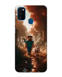 Чехол для Samsung Galaxy M30s (M307) с картинкой «Стив в лесу» Чехол для Samsung Galaxy M30s (M307) с картинкой «Стив в лесу»