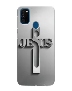 Чехол для Samsung Galaxy M30s (M307) с картинкой «Металлический крест Jesus»