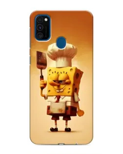 Чехол для Samsung Galaxy M30s (M307) с картинкой «Губка Боб повар»
