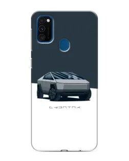 Чехол для Samsung Galaxy M30s (M307) с картинкой «Серебристый Cybertruck Tesla»