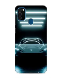 Чехол для Samsung Galaxy M30s (M307) с картинкой «Tesla в неоне»