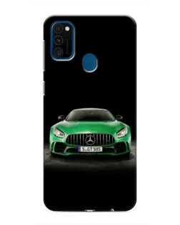 Чехол для Samsung Galaxy M30s (M307) с картинкой «Mercedes — неоновый лого»