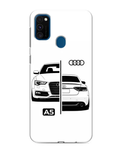 Чехол для Samsung Galaxy M30s (M307) с картинкой «Audi — контрастный дизайн»
