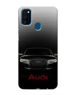 Чехол для Samsung Galaxy M30s (M307) с картинкой «Audi — градиентный контур» Чехол для Samsung Galaxy M30s (M307) с картинкой «Audi — градиентный контур»