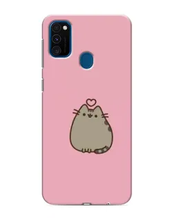 Чехол для Samsung Galaxy M30s (M307) с картинкой «Pusheen сердце»