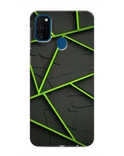 Чехол для Samsung Galaxy M30s (M307) с картинкой «Зеленые геометрические линии»
