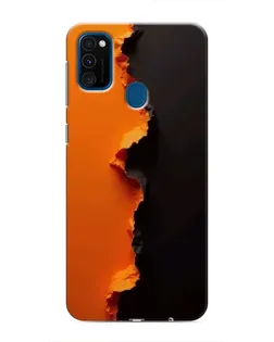 Чехол для Samsung Galaxy M30s (M307) с картинкой «Оранжевый разлом»