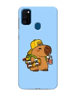 Чехол для Samsung Galaxy M30s (M307) с картинкой «Капибара на скейте»