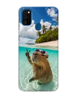 Чехол для Samsung Galaxy M30s (M307) с картинкой «Капибара на море»