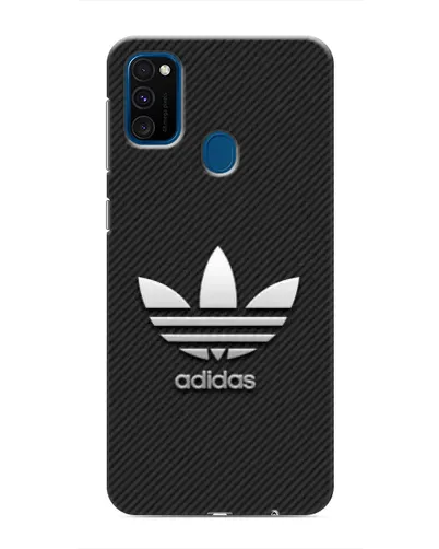 Чехол для Samsung Galaxy M31 с картинкой «Adidas Карбоновая текстура»