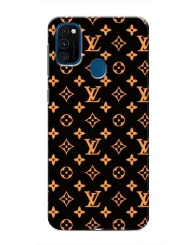 Чехол для Samsung Galaxy M31 с картинкой «Золотая монограмма LV»