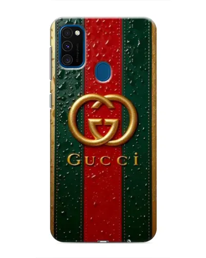 Чохол для Samsung Galaxy M31 з картинкою «Gucci — фірмова смуга та золото» Чохол для Samsung Galaxy M31 з картинкою «Gucci — фірмова смуга та золото»