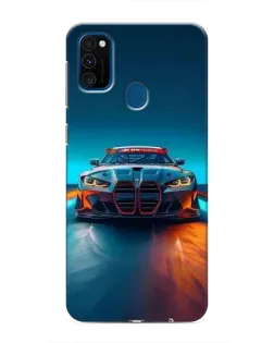 Чохол для Samsung Galaxy M31 з картинкою «BMW — вогні неону»