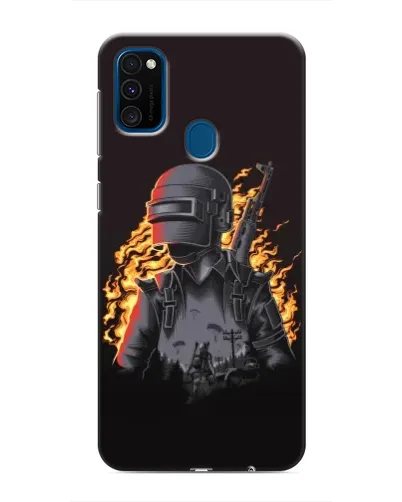 Чехол для Samsung Galaxy M31 с картинкой «PUBG — огненный силуэт» Чехол для Samsung Galaxy M31 с картинкой «PUBG — огненный силуэт»