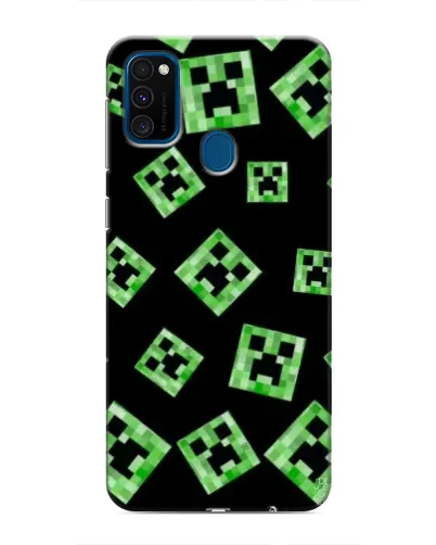 Чехол для Samsung Galaxy M31 с картинкой «Паттерн с криперами»