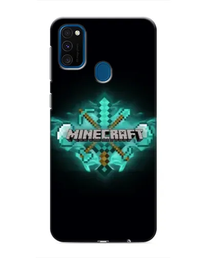 Чехол для Samsung Galaxy M31 с картинкой «Minecraft Diamond лого»