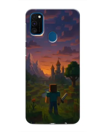 Чехол для Samsung Galaxy M31 с картинкой «Стив у башни»
