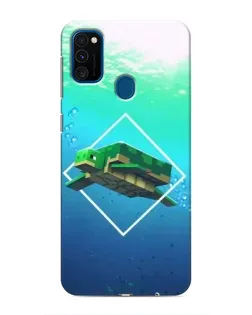 Чехол для Samsung Galaxy M31 с картинкой «Черепаха Minecraft»