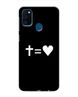 Чехол для Samsung Galaxy M31 с картинкой «Крест и Сердце»