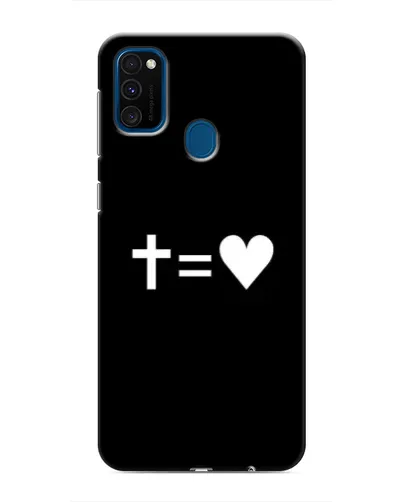 Чехол для Samsung Galaxy M31 с картинкой «Крест и Сердце»